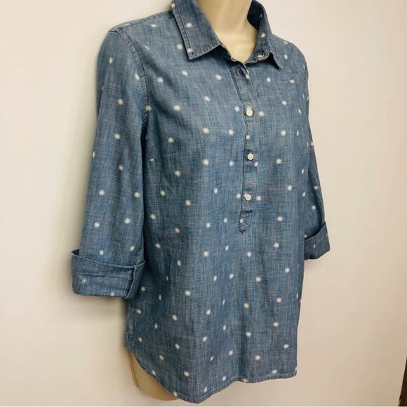 Tommy Hilfiger Chambray Popover Top - Picture 3 of 16